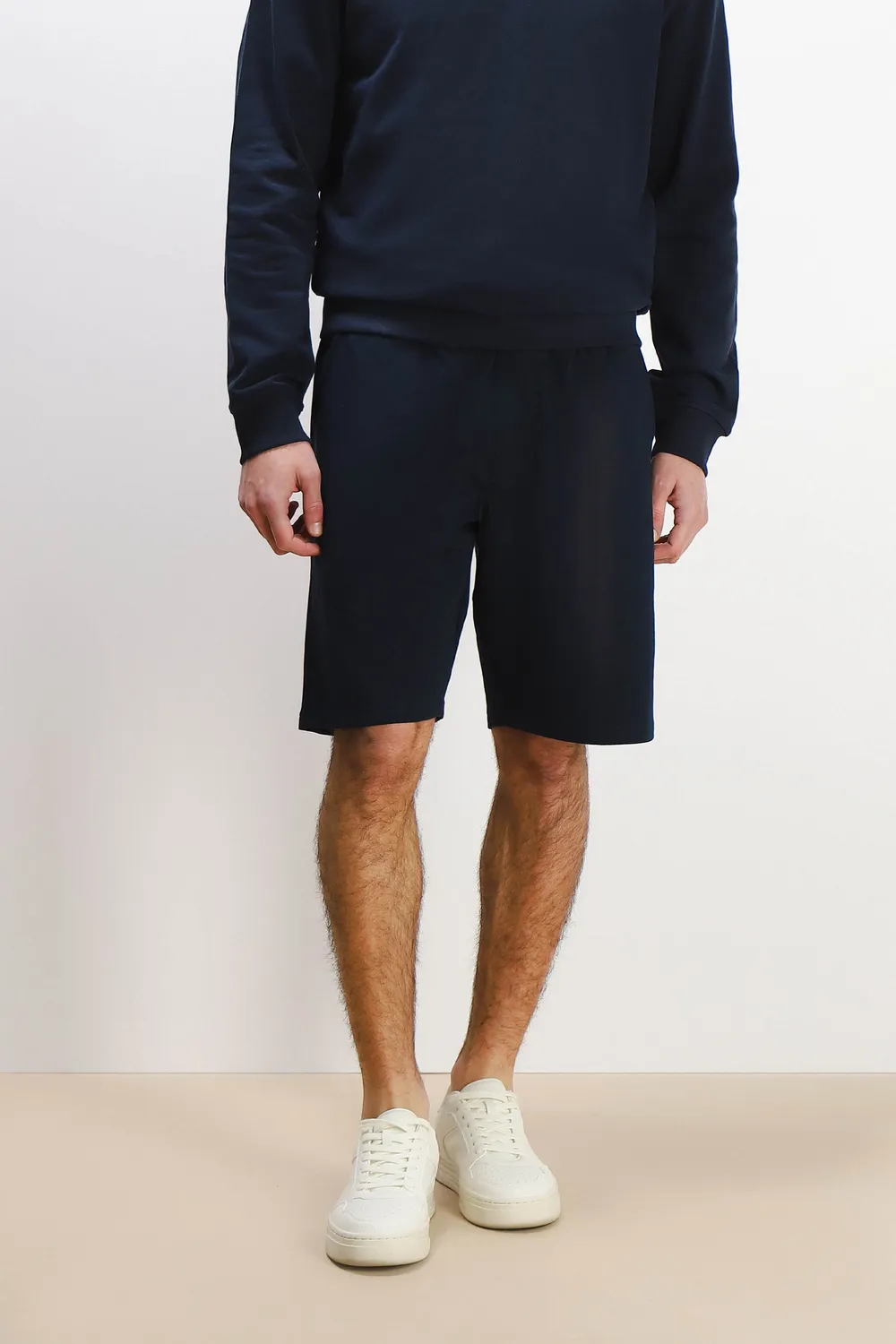 Sonny Bono Basic bermuda in felpa blu 100% cotone