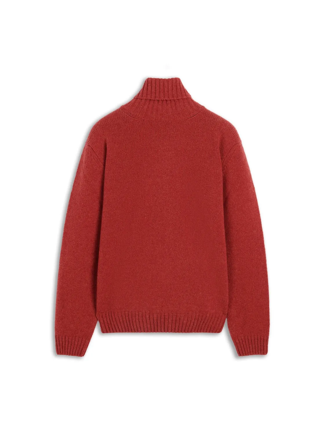 Caruso dolcevita lana Shetland rossa