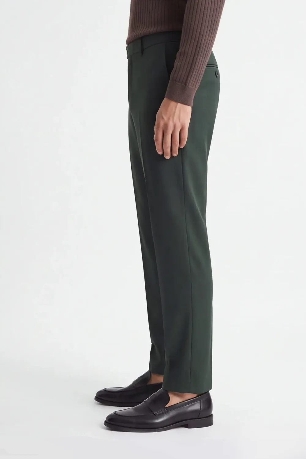 Sonny Bono Pantalone da Abito Verdone Elasticizzato