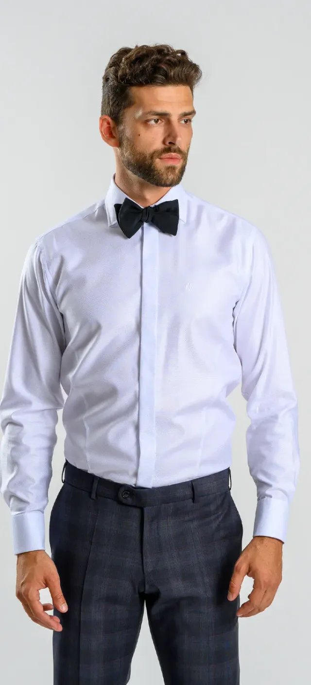 Alain Delon White Extra Slim camicia bianca cerimonia