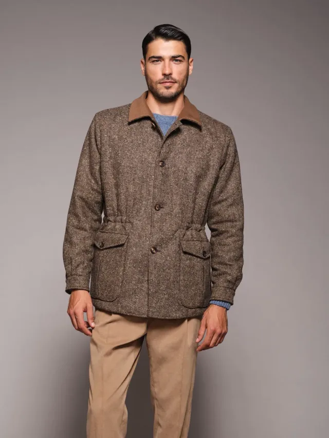 Caruso Dalila Giacca Lana Donegal Beige 48
