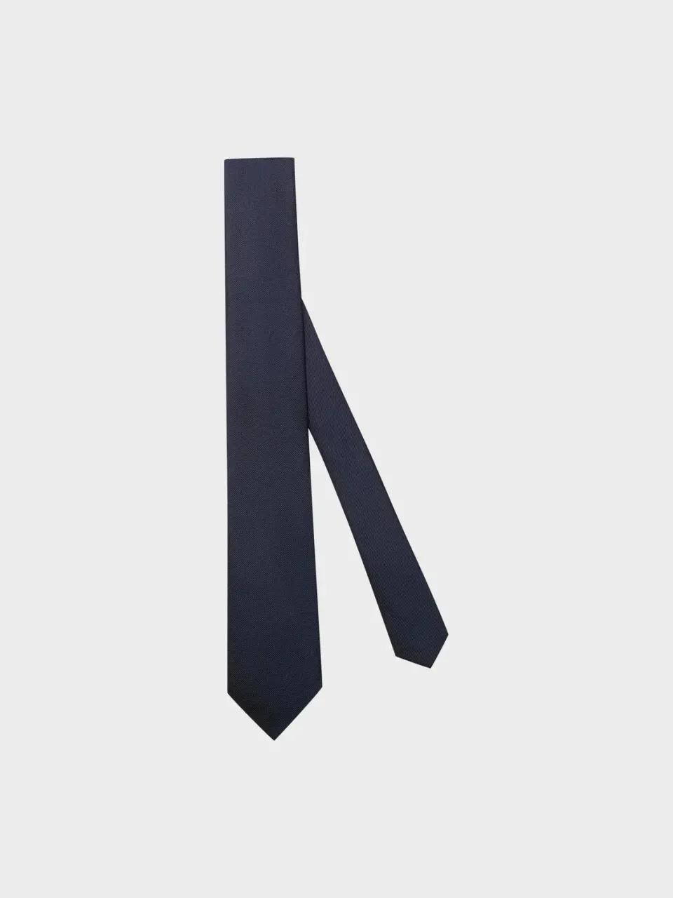 Caruso Norma cravatta in raso blu navy