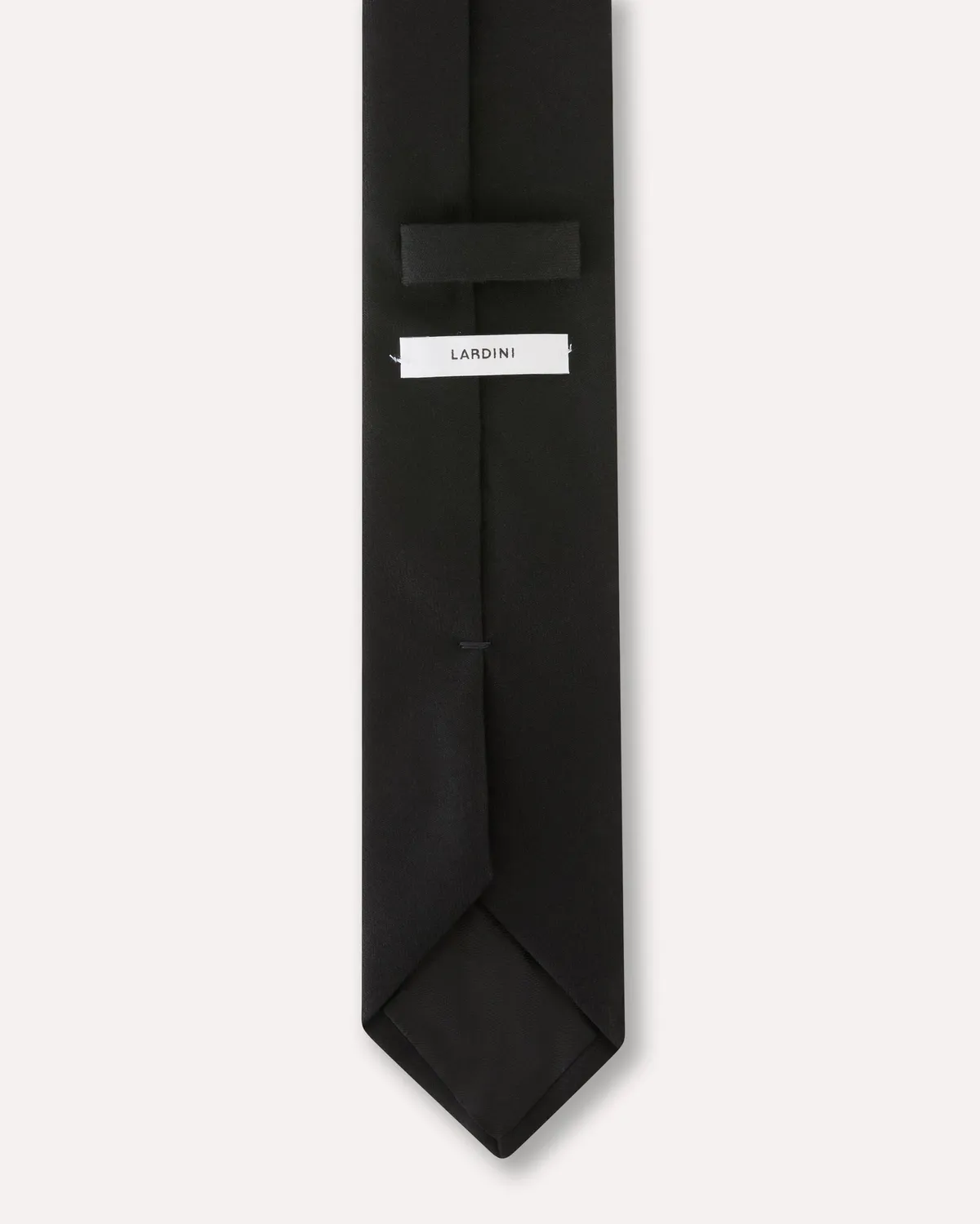Lardini Cravatta Flanella Nera Stretch 7 cm