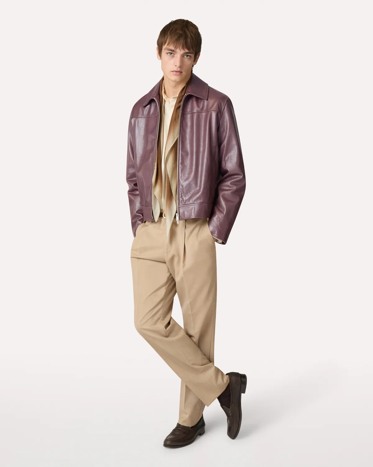 Lardini Camicia Panna Cotone e Seta Popeline