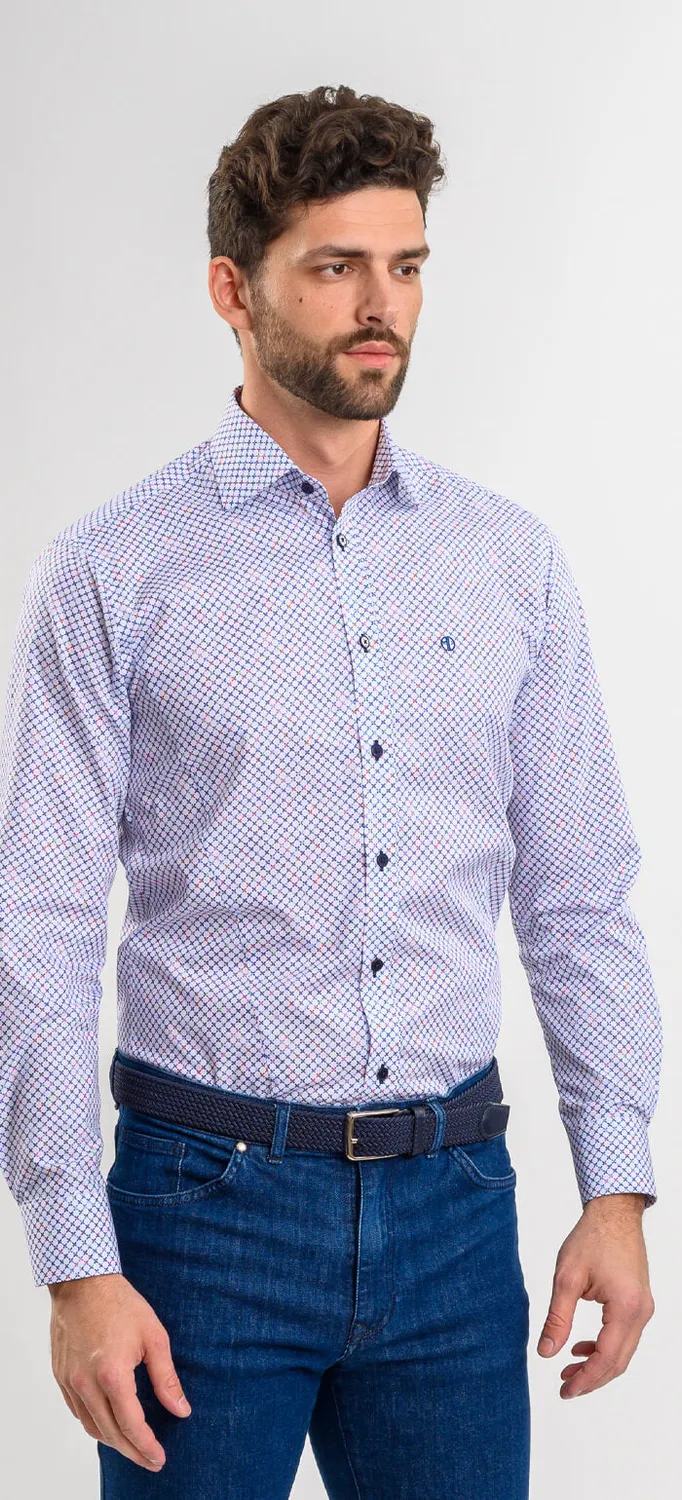 Alain Delon camicia bianca extra slim croci taglia 43