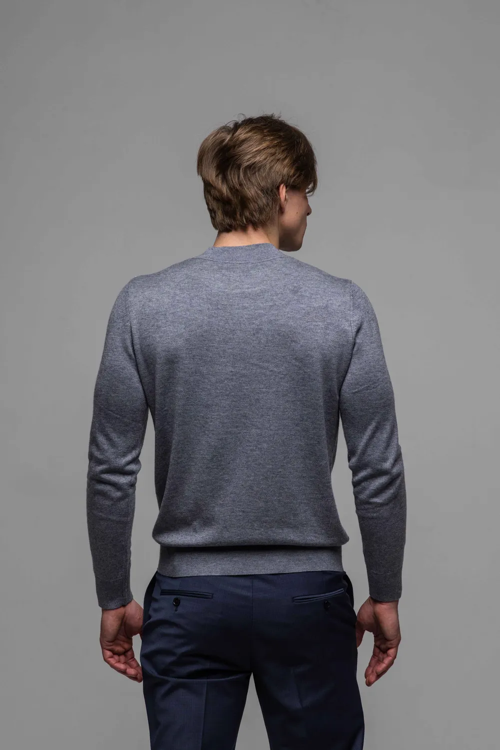 Alain Delon dolcevita grigio maglia taglie M-XXL