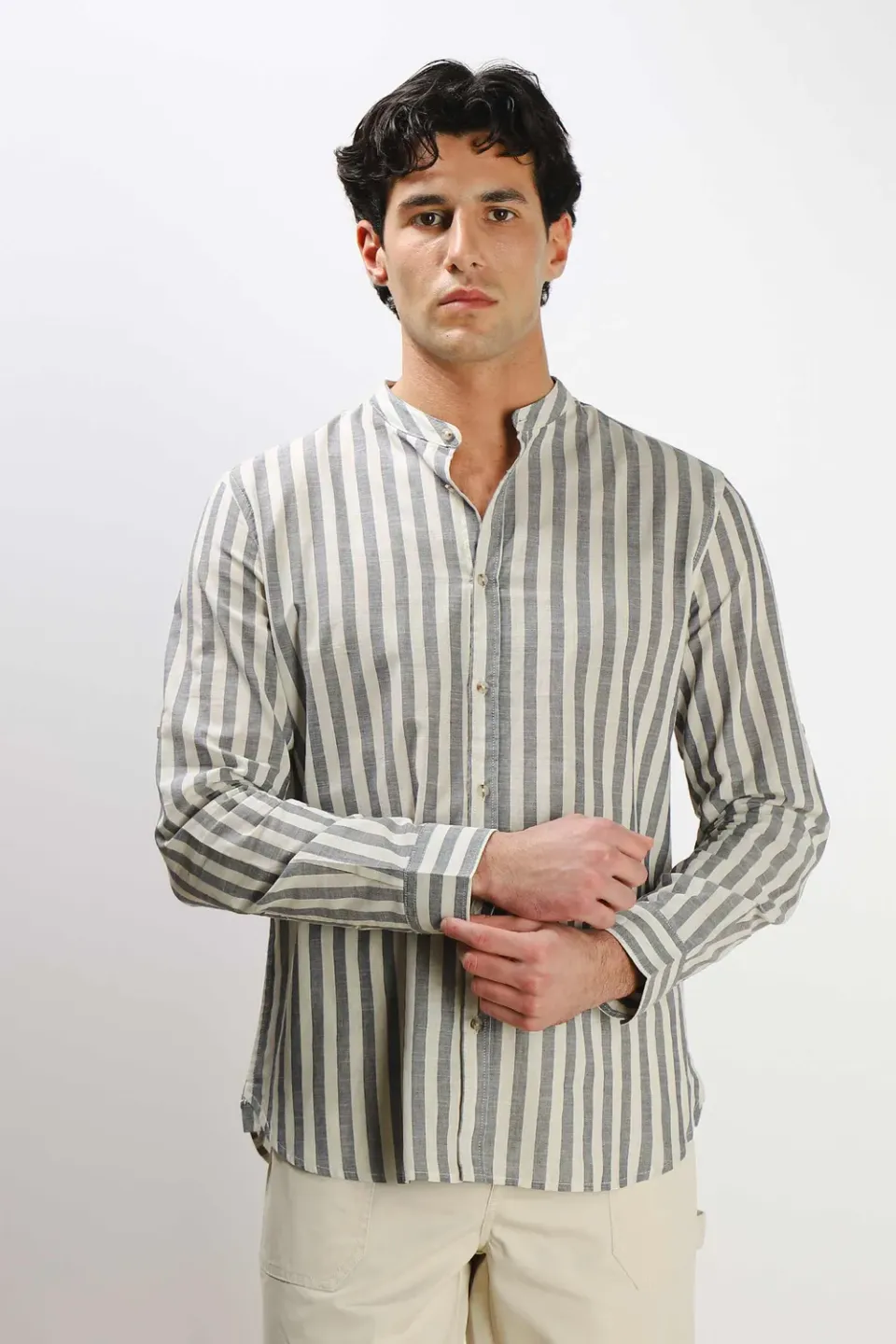 Sonny Bono Coreana camicia cotone sabbia