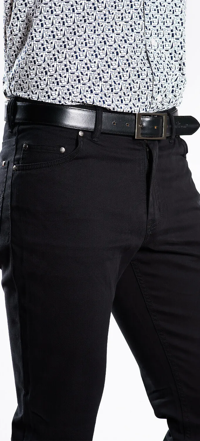 Alain Delon Jeans Neri Slim Fit 32/32 cotone