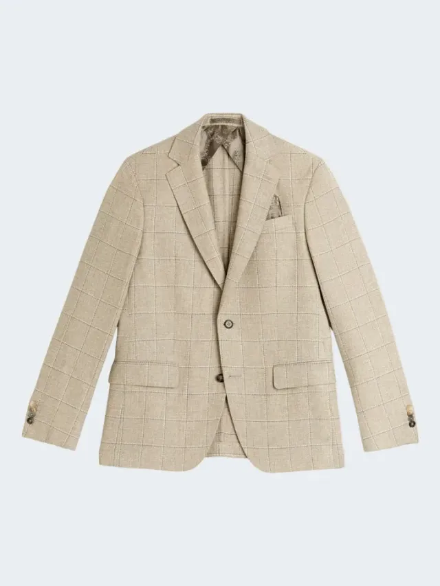 Sand Star Easy 6951 blazer cammello quadri cashmere