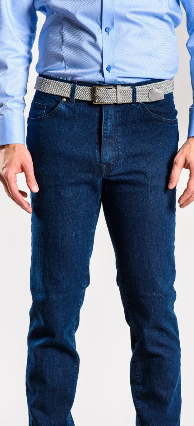 Alain Delon jeans blu scuro slim fit elasticizzati