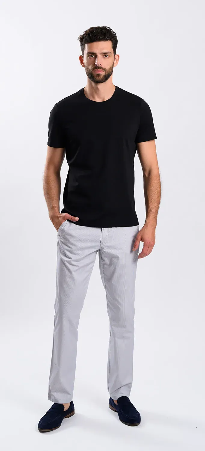 Alain Delon t-shirt nera classica girocollo cotone