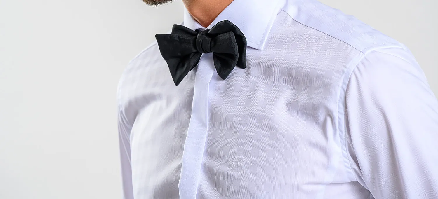 Alain Delon camicia bianca quadretti extra slim fit