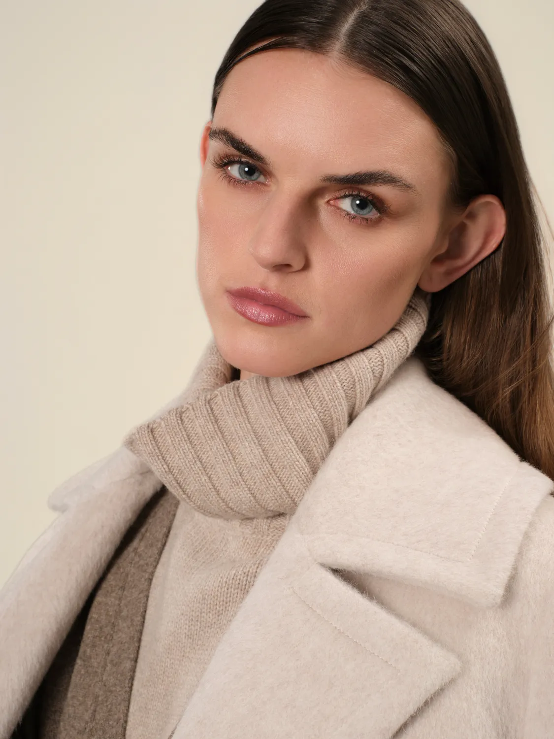 Sand Menswear Clareta Long cappotto alpaca beige