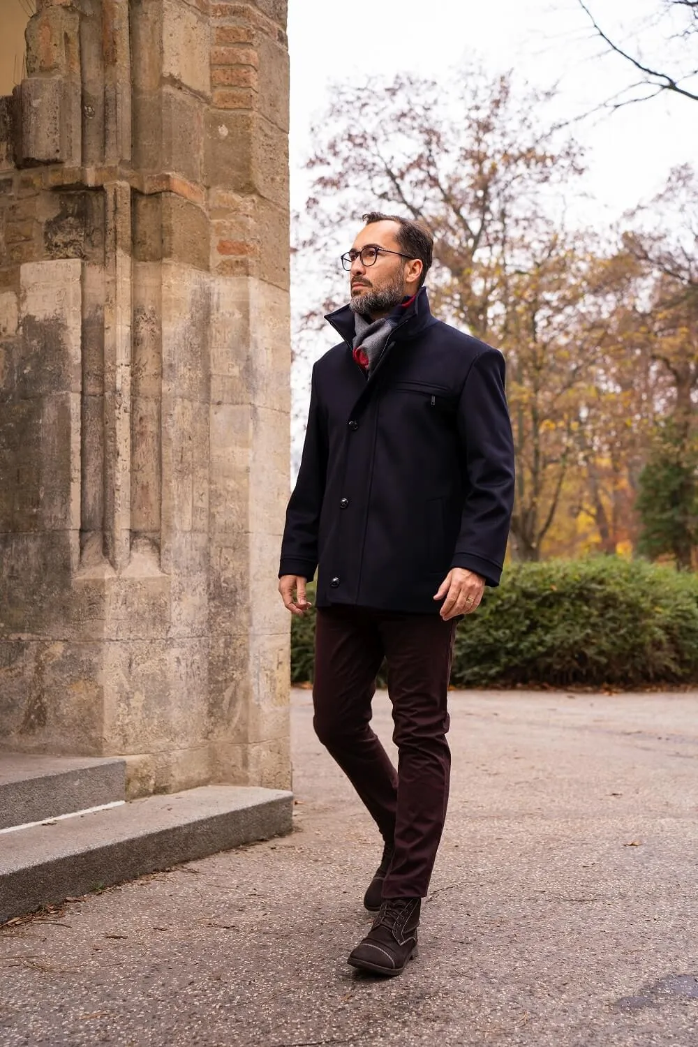 Alain Delon Jeans Marrone Cotone Elasticizzato Slim