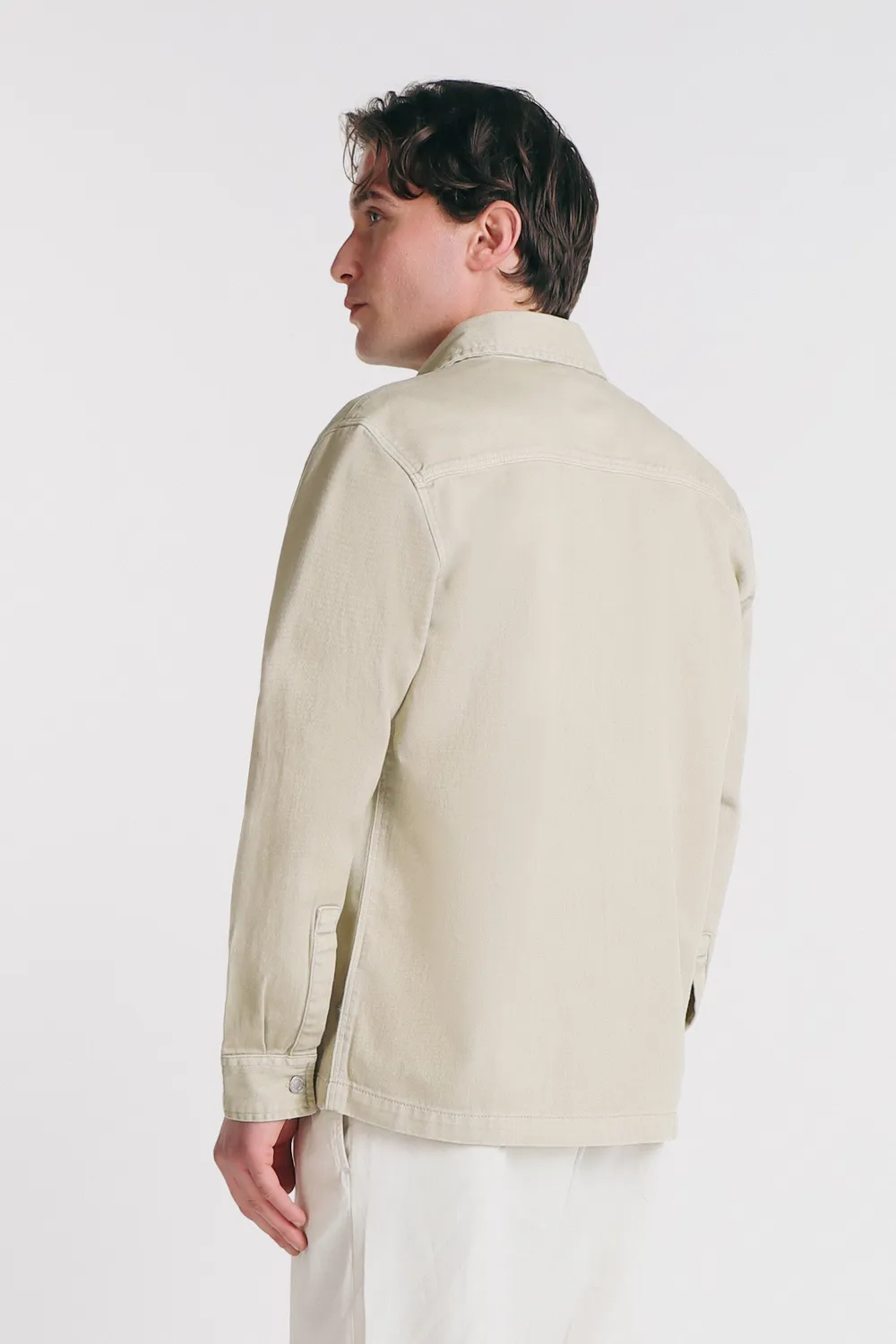 Sonny Bono Overshirt Cotone Beige Giacca Mezza Stagione