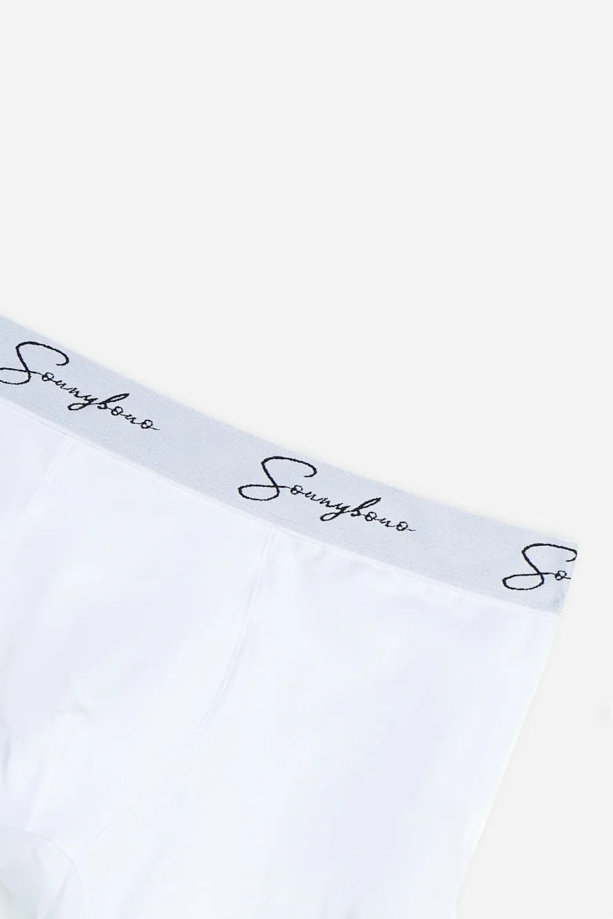 Sonny Bono boxer elastico contrasto bianco