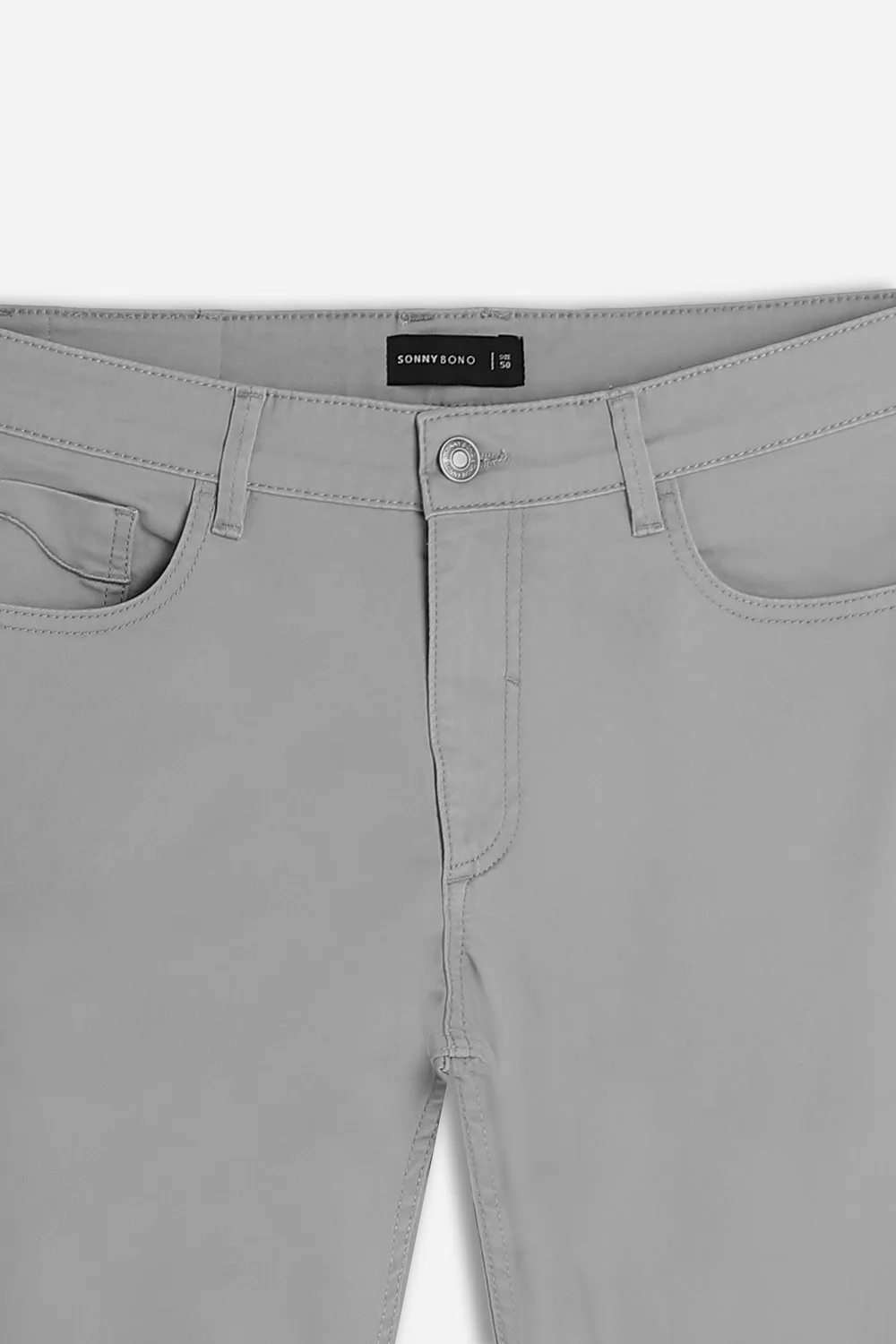 Sonny Bono Pantalone 5 Tasche Basic Gabardina Grigio Medio