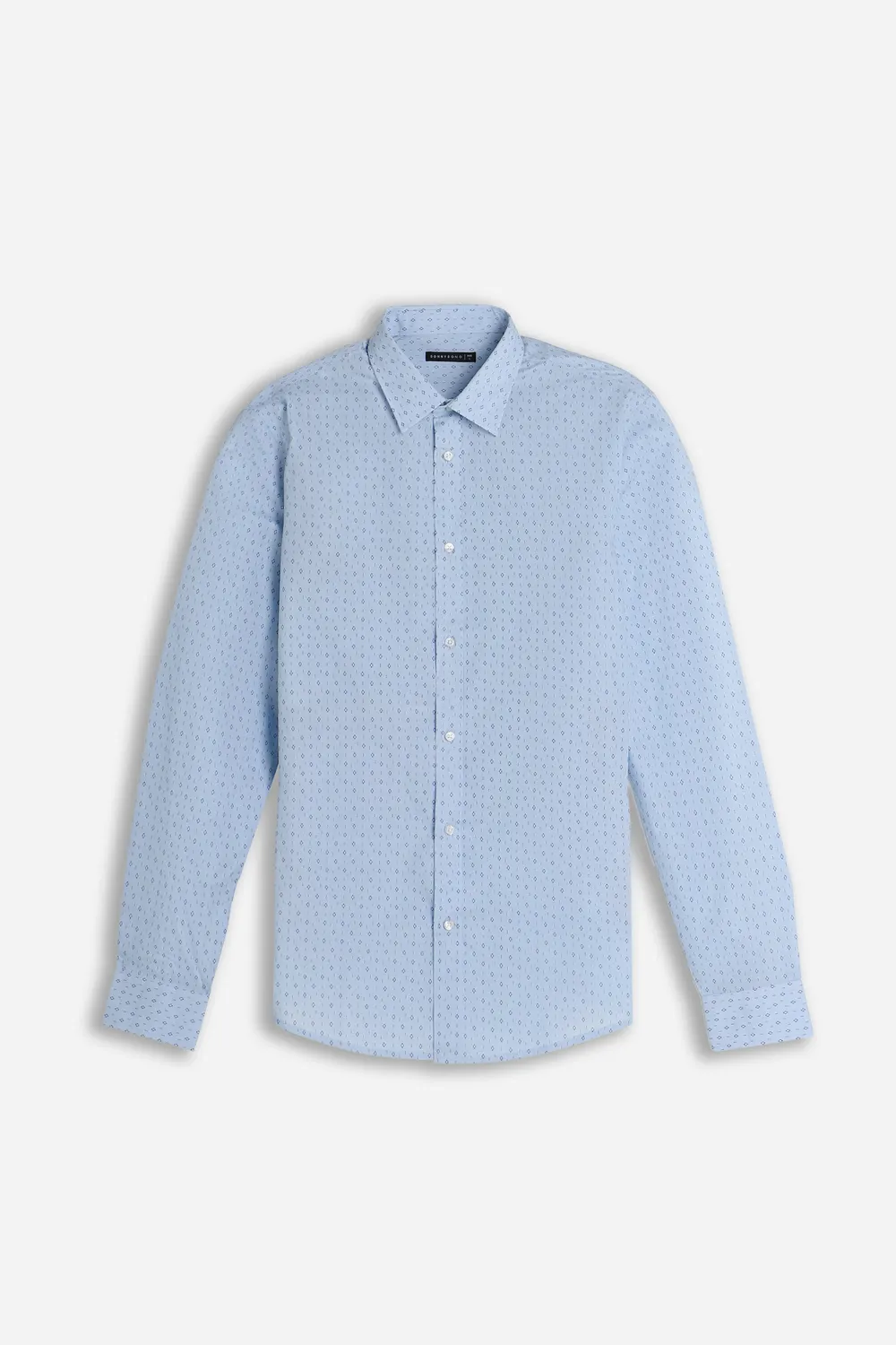 Sonny Bono camicia microfantasia celeste poliestere