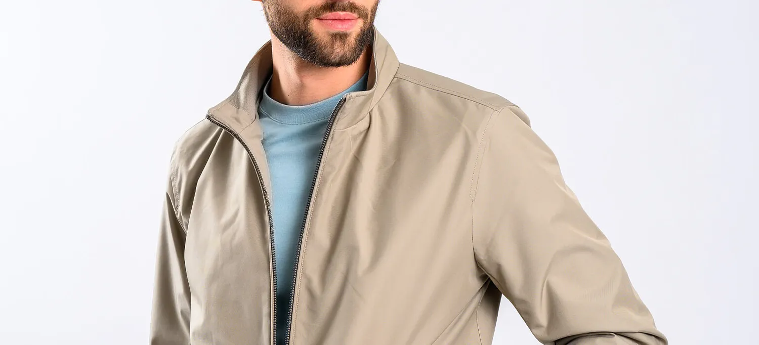 Alain Delon giacca beige imbottita leggera uomo
