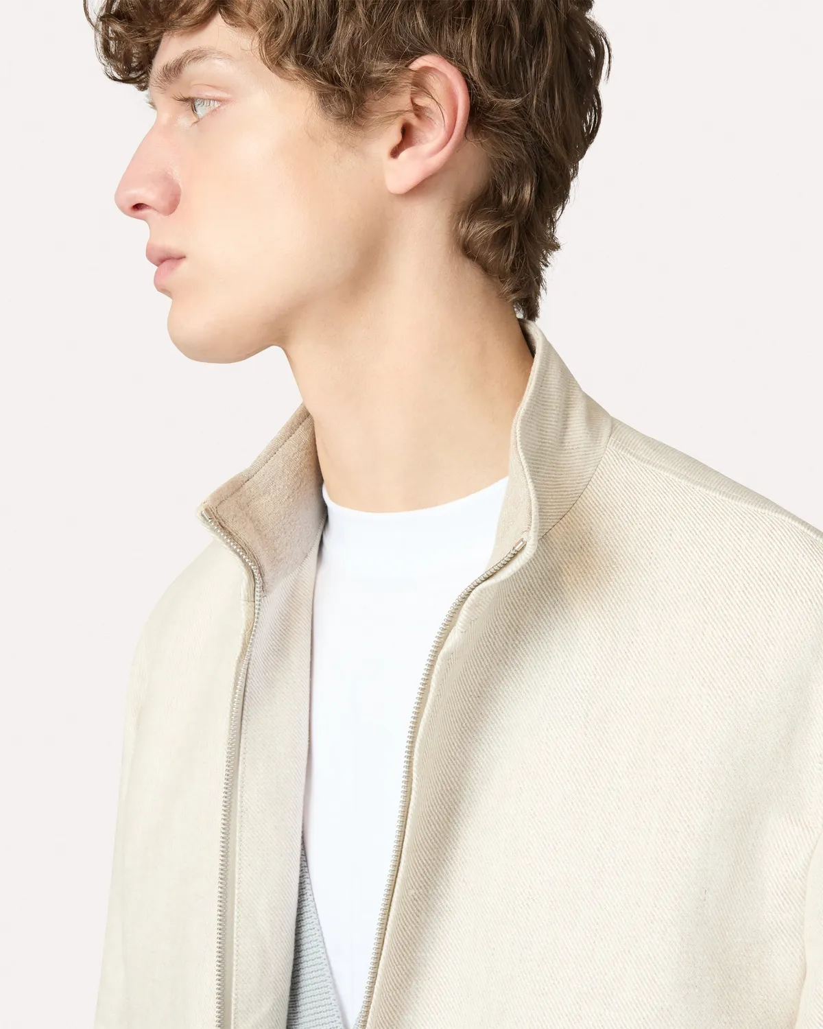 Lardini Giubbino in Lino Panna Uomo