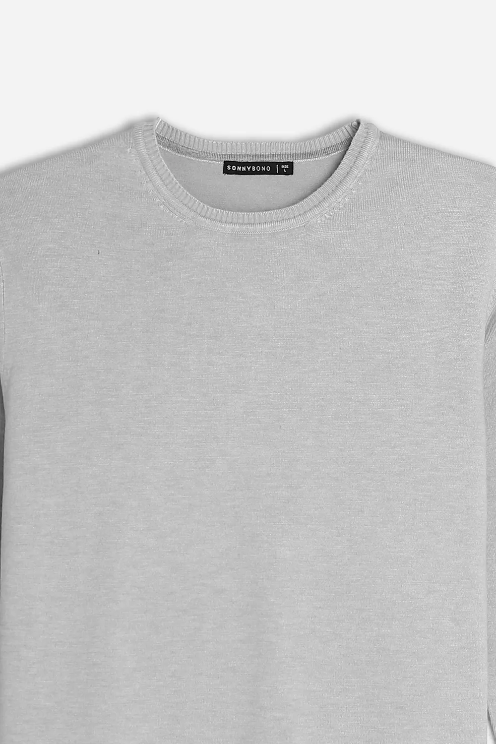 Sonny Bono Basic Maglia Girocollo Grigio Chiaro