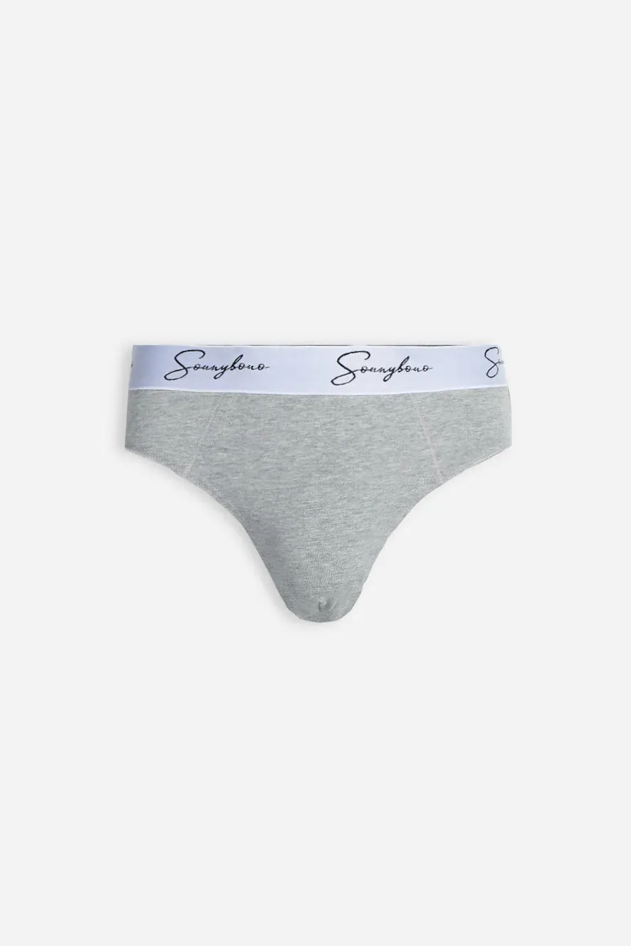 Sonny Bono Slip Uomo Grigio Elastico a Contrasto