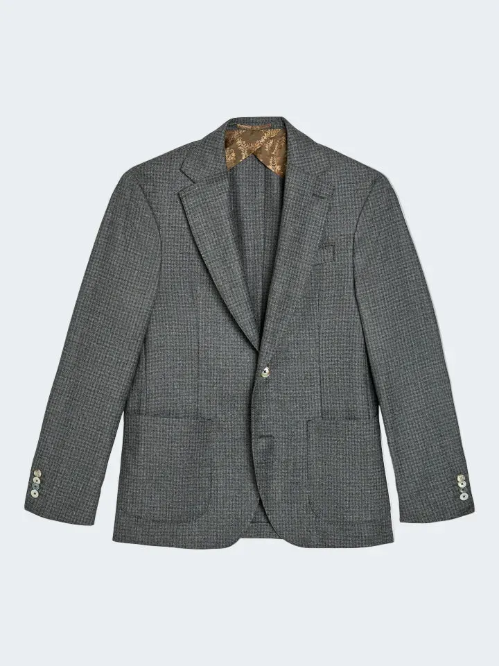 Sand Menswear Pied de Poule Check Wool blazer lana