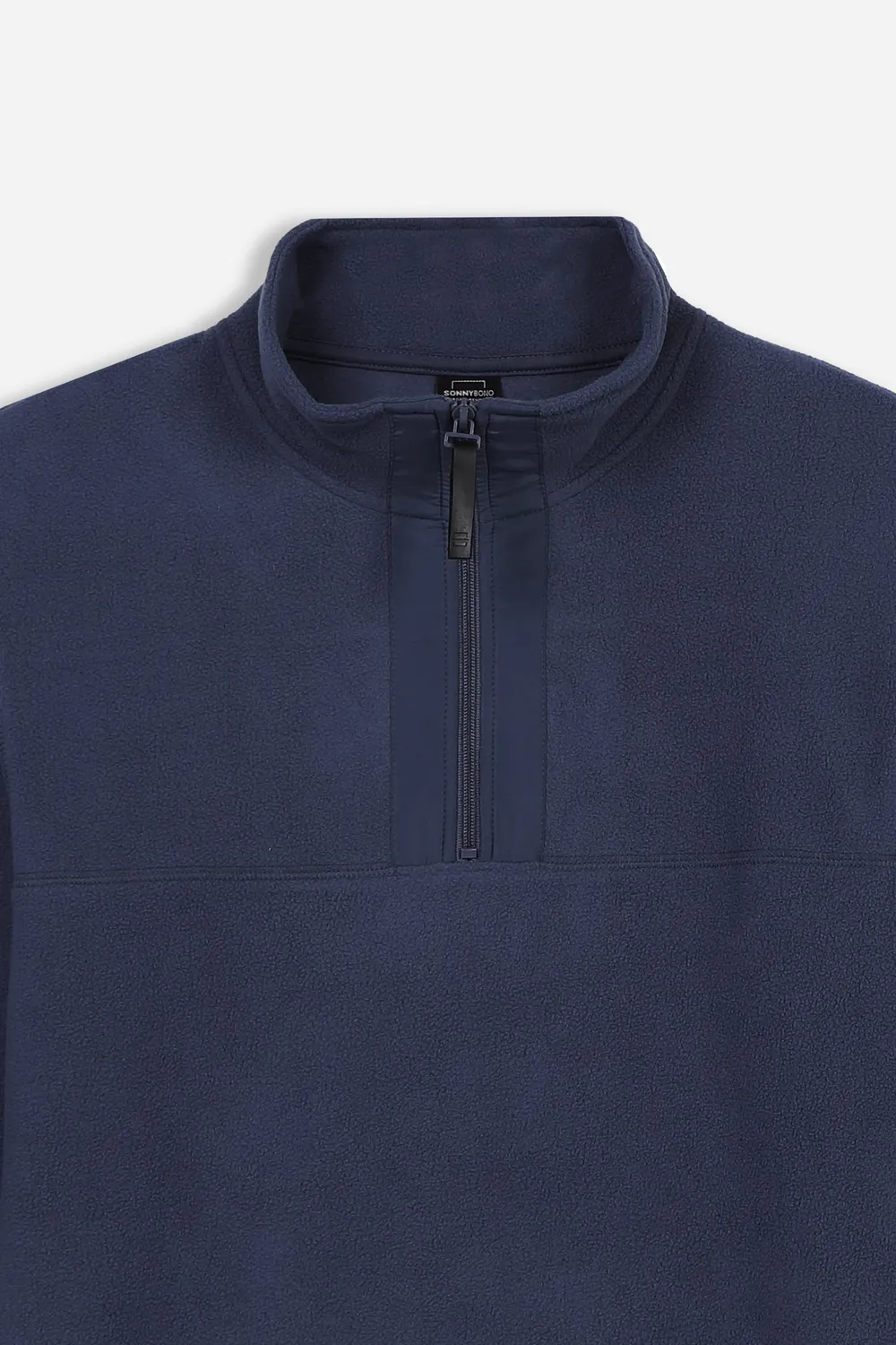 Sonny Bono Felpa Mezza Zip Pile Bleu