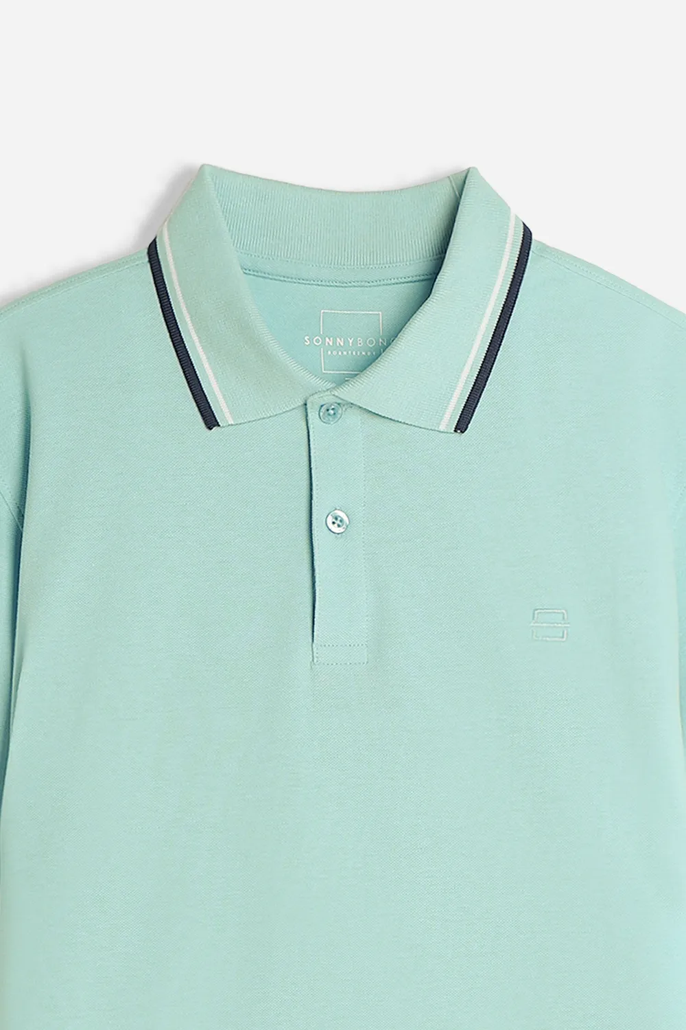 Sonny Bono Basic Polo Verde Acqua Piquet Sportiva