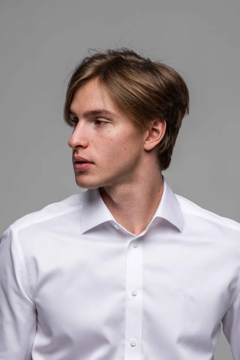 Alain Delon Extra Slim Fit camicia bianca classica elegante
