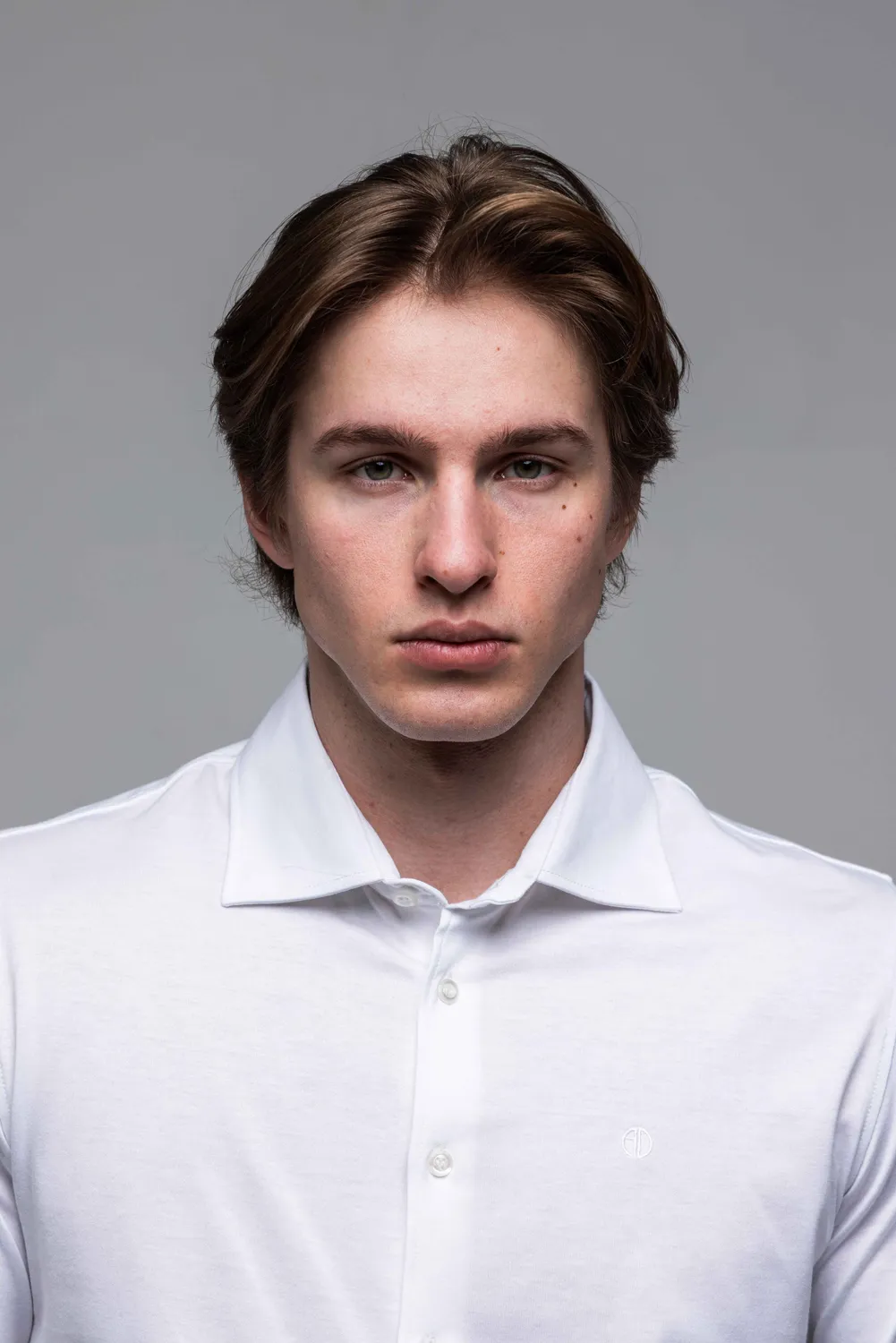 Alain Delon White Stretch camicia bianca extra slim fit