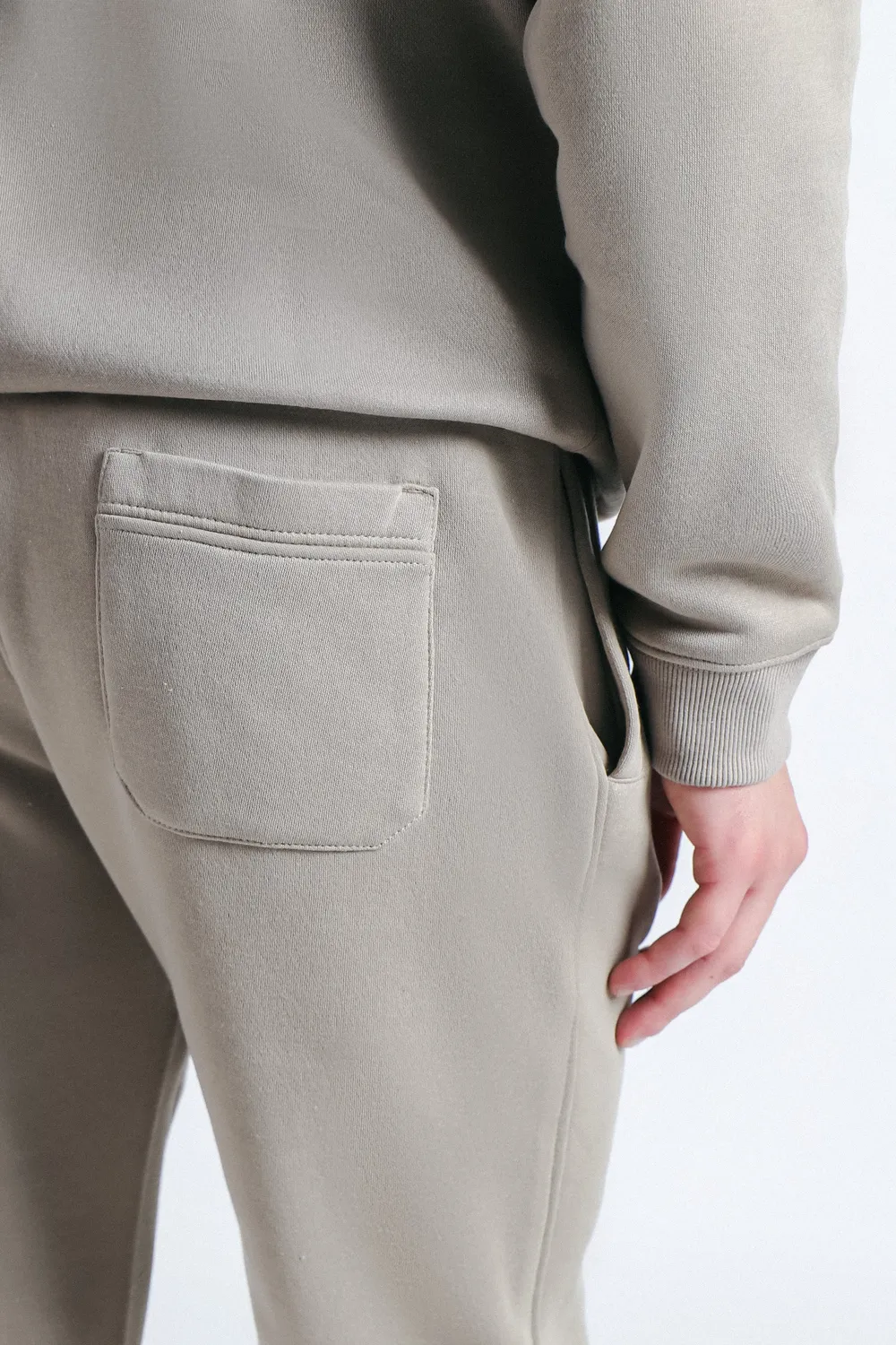 Sonny Bono Pantalone Jogger Felpa Tortora in misto cotone