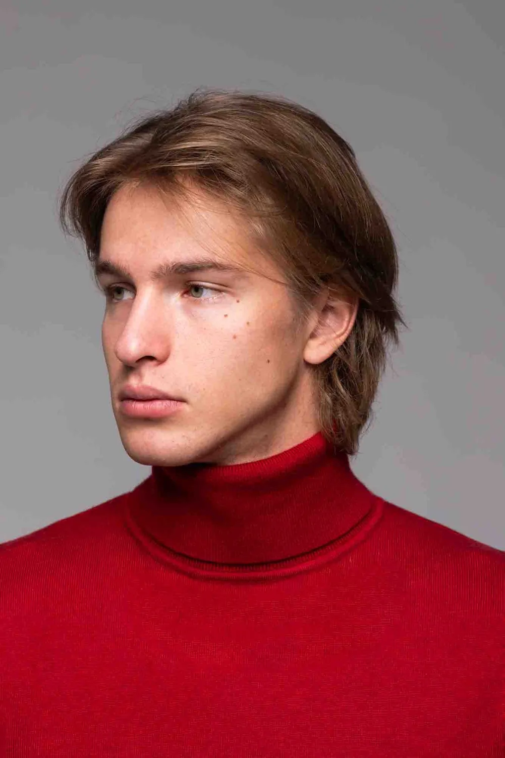Alain Delon Dolcevita Maglia Bordeaux Slim Fit