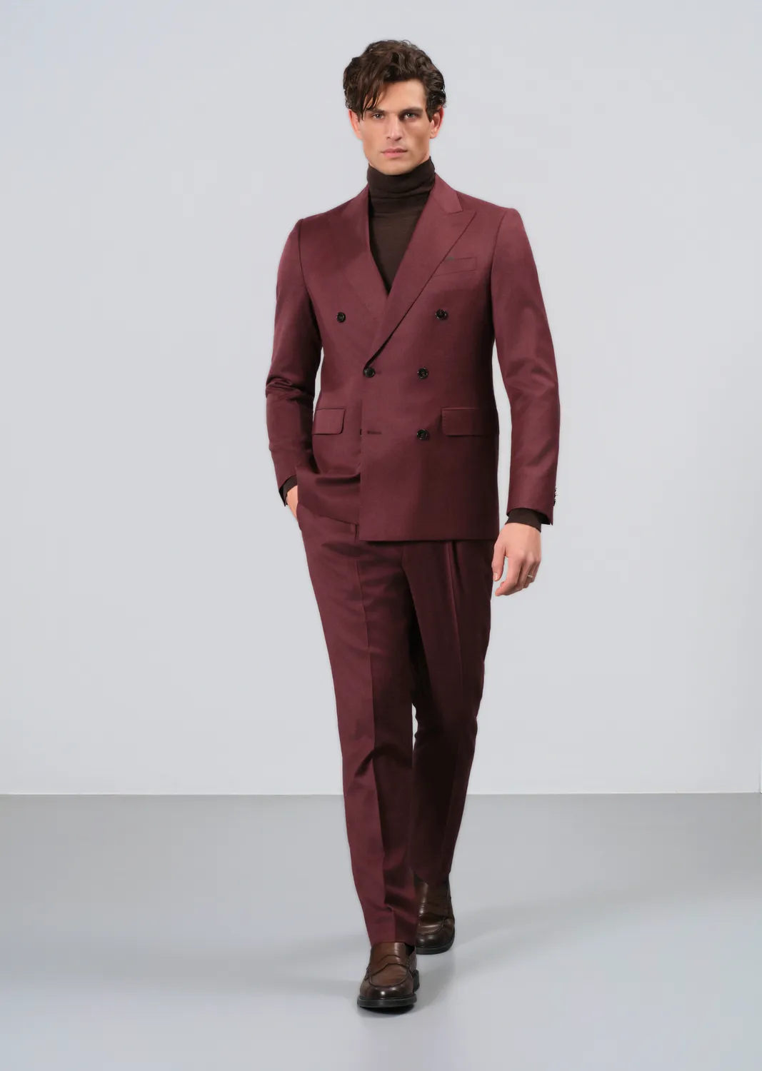 Sand Menswear Star DB blazer flanella rosso doppiopetto