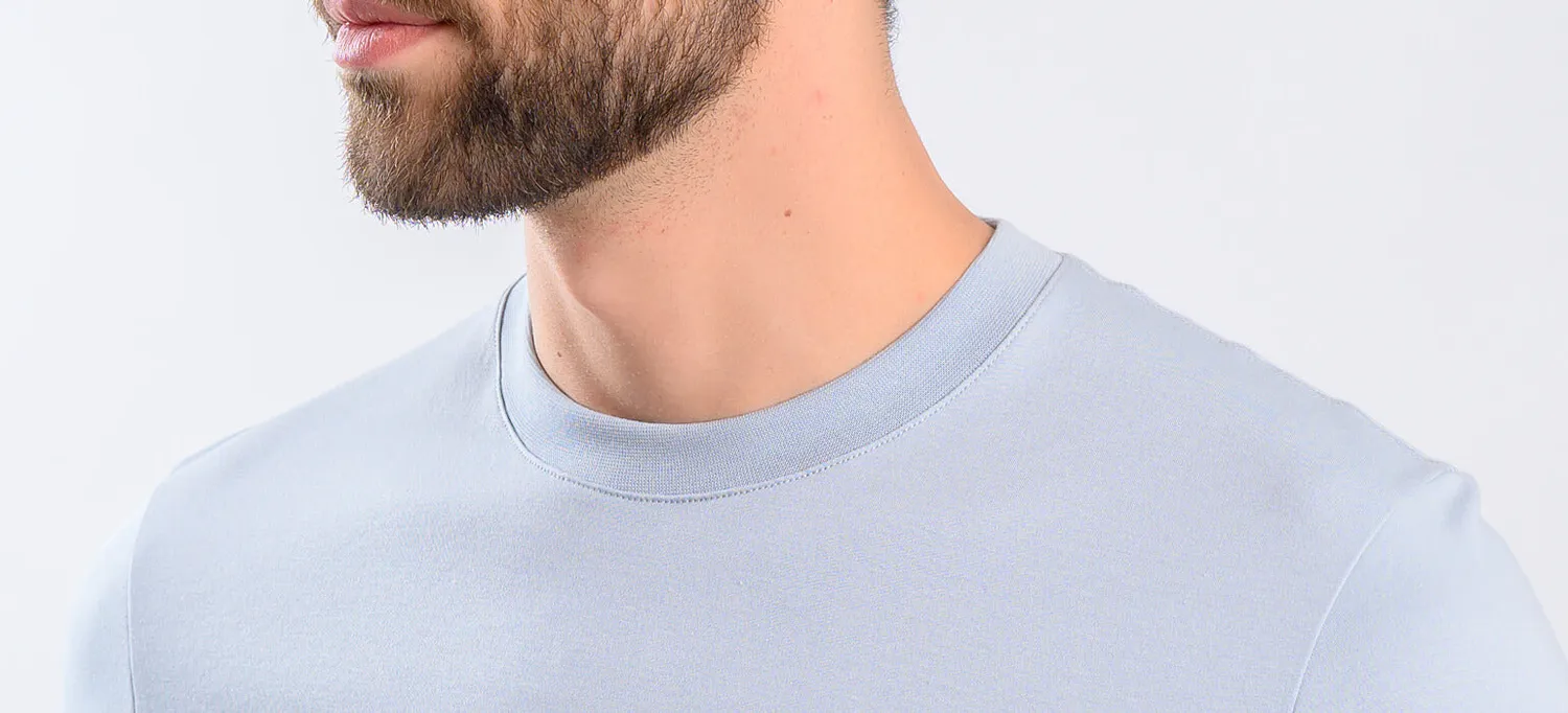 Alain Delon t-shirt grigio blu micropima slim fit