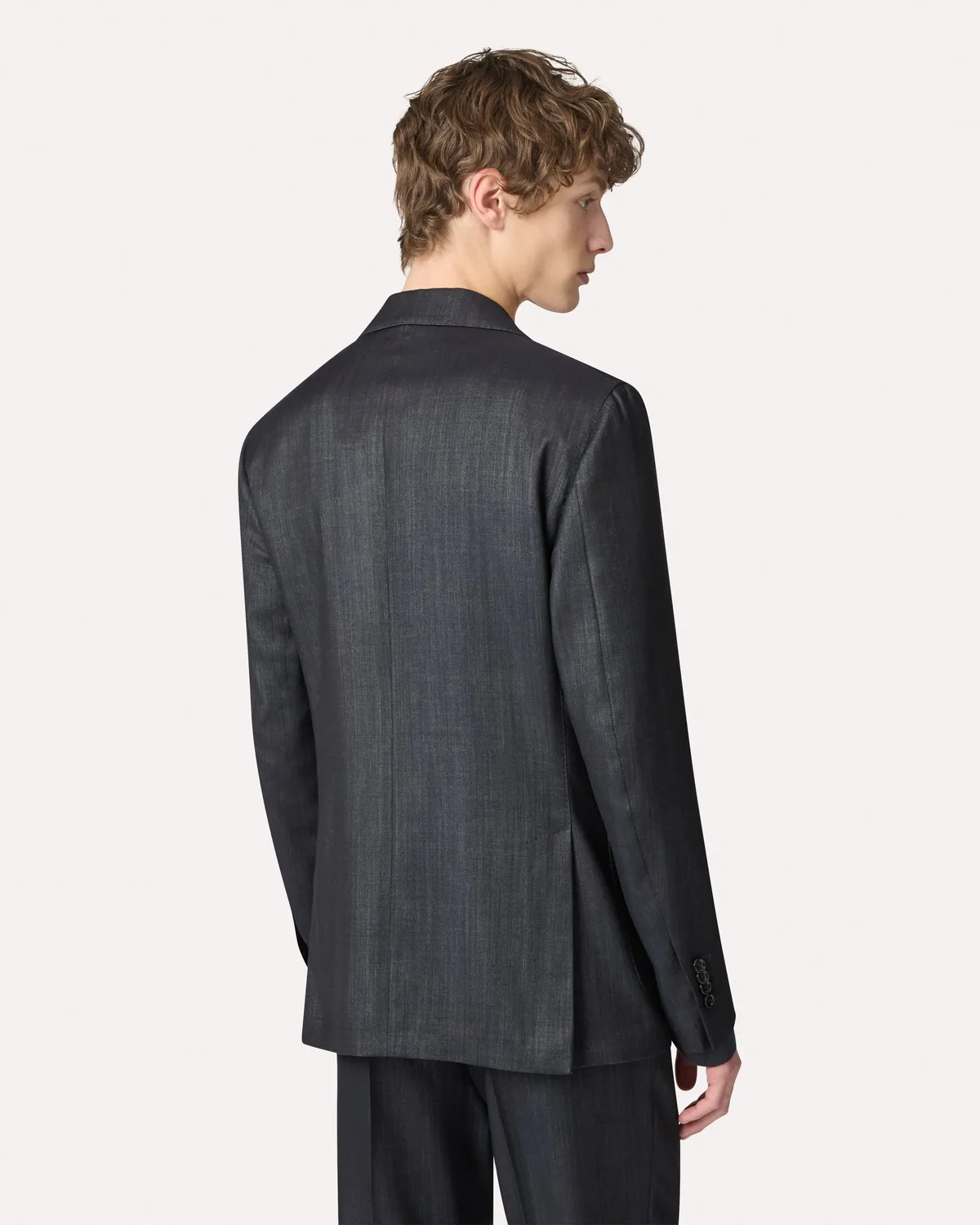 Lardini Iconic Giacca Blu Effetto Denim Uomo