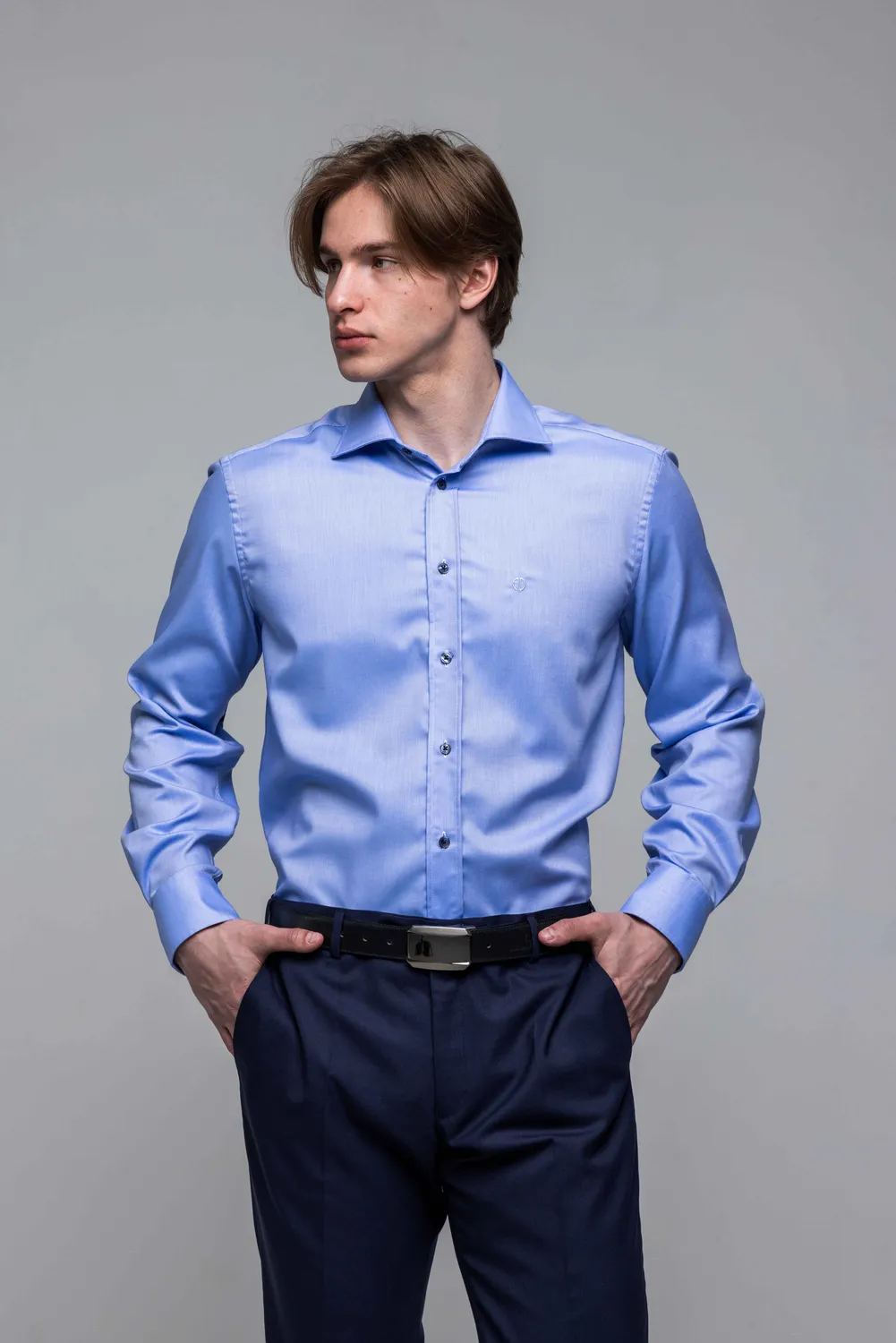 Alain Delon 13448-R-SL camicia uomo business slim