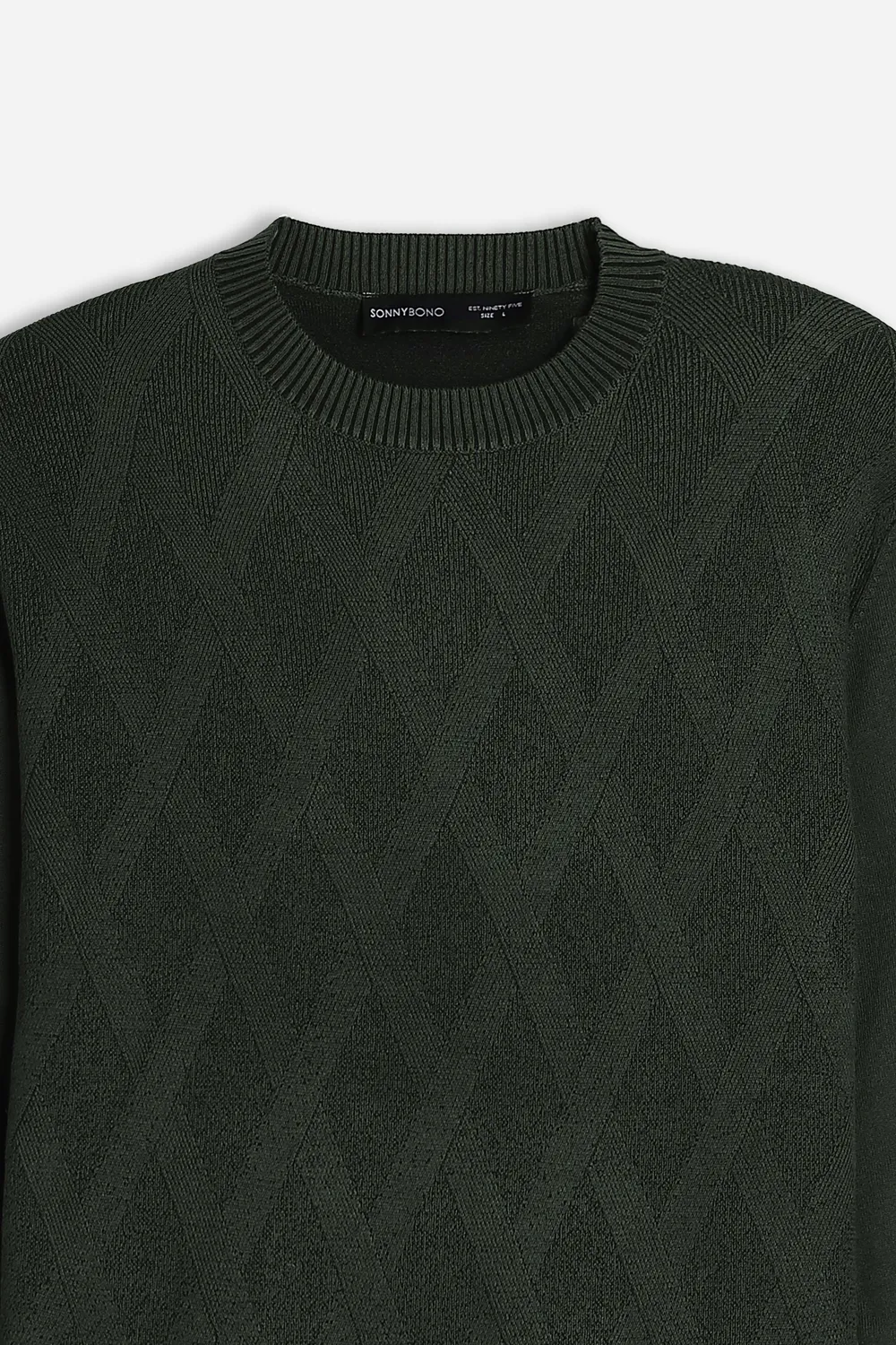 Sonny Bono maglia girocollo strutturata vanisé verde