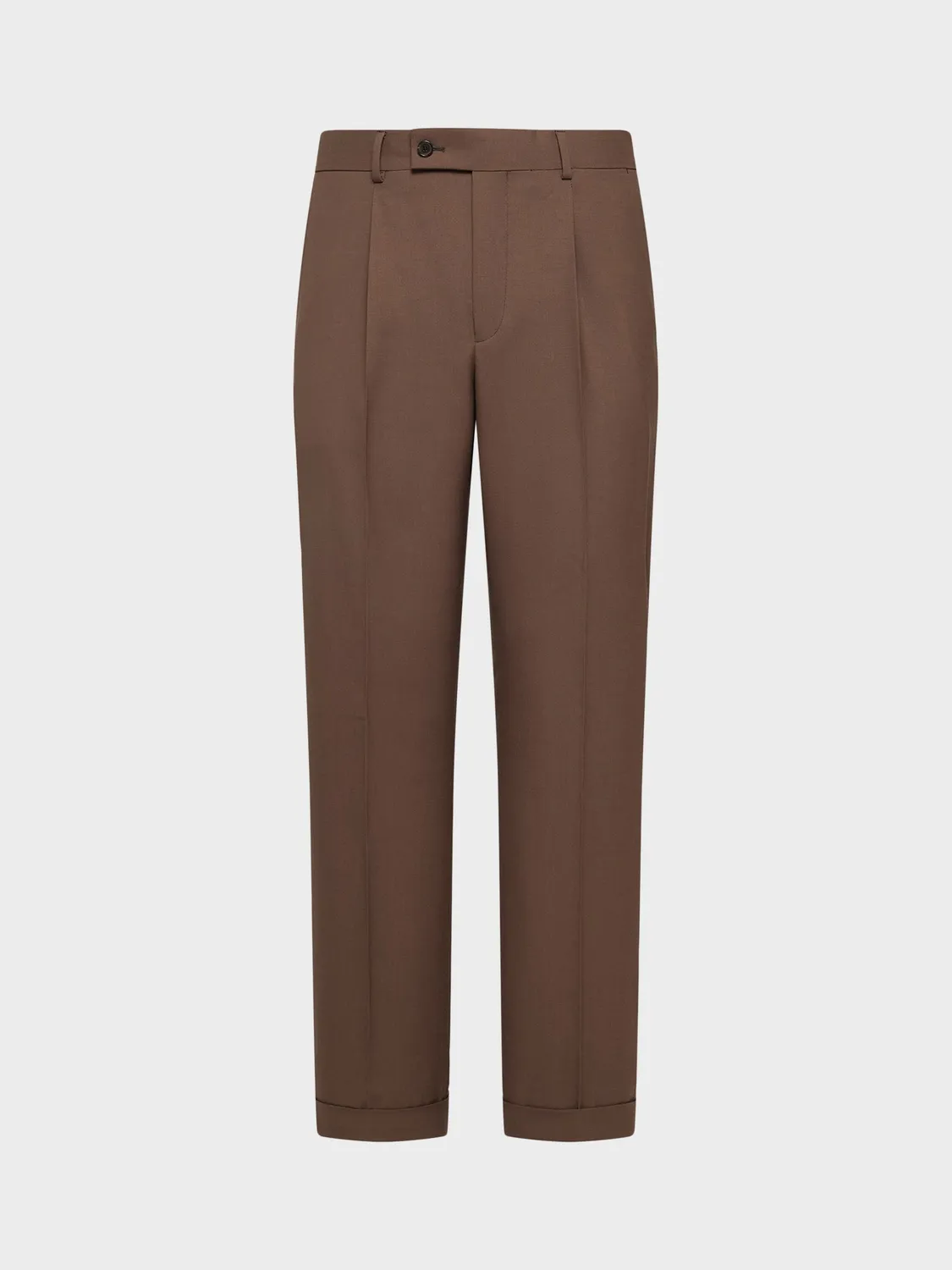 Caruso pantalone lana Houdini marrone monopince