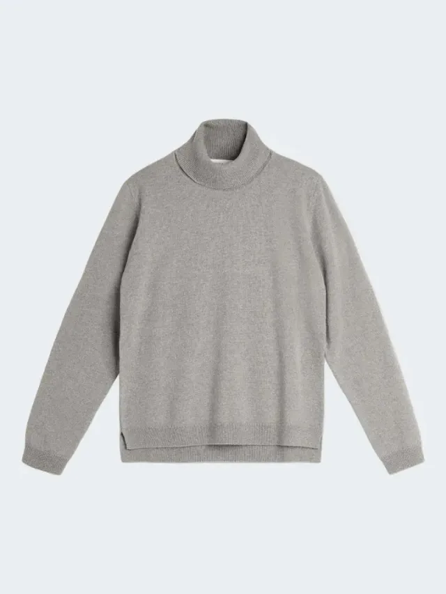 Sand Menswear Trish dolcevita cashmere grigio fumo