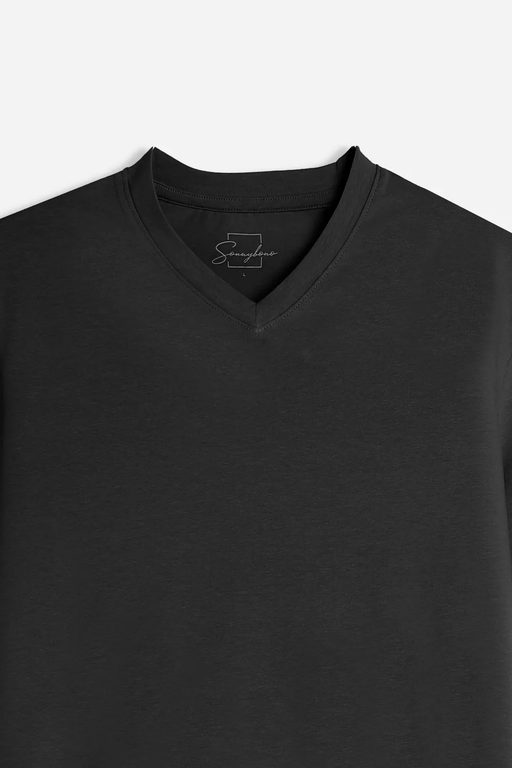 Sonny Bono Basic Stretch T-Shirt Scollo V Nero