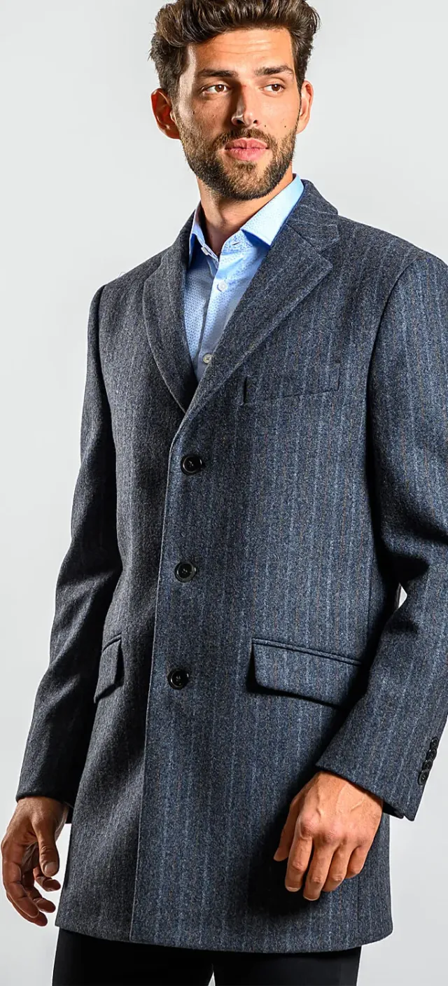 Alain Delon cappotto grigio slim lana cashmere 48-54