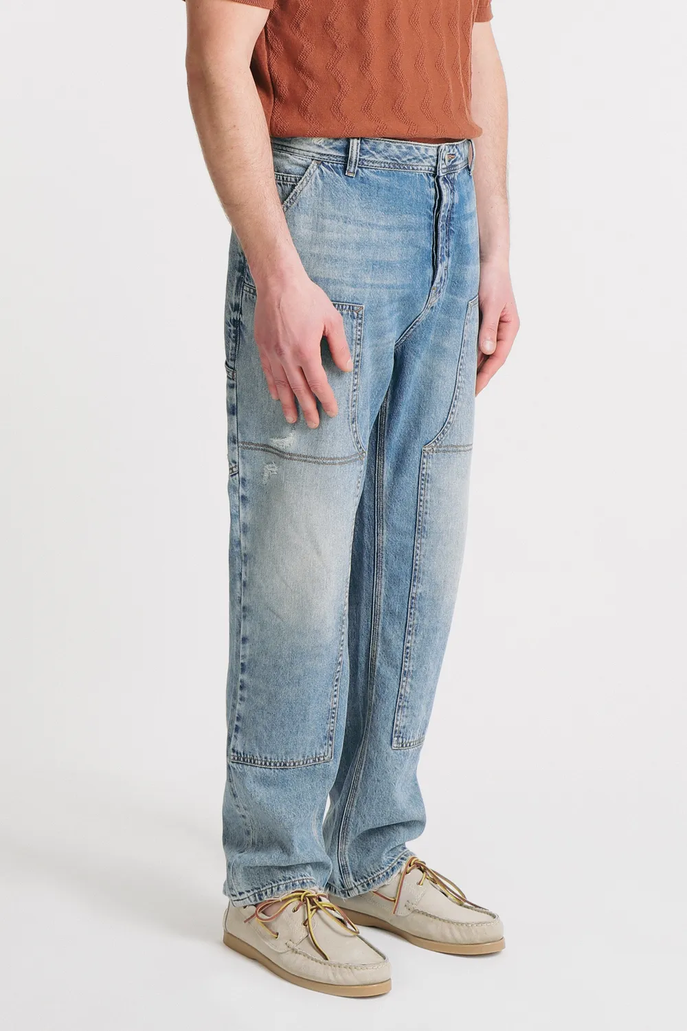 Sonny Bono Worker Jeans Denim Cotone Tasche
