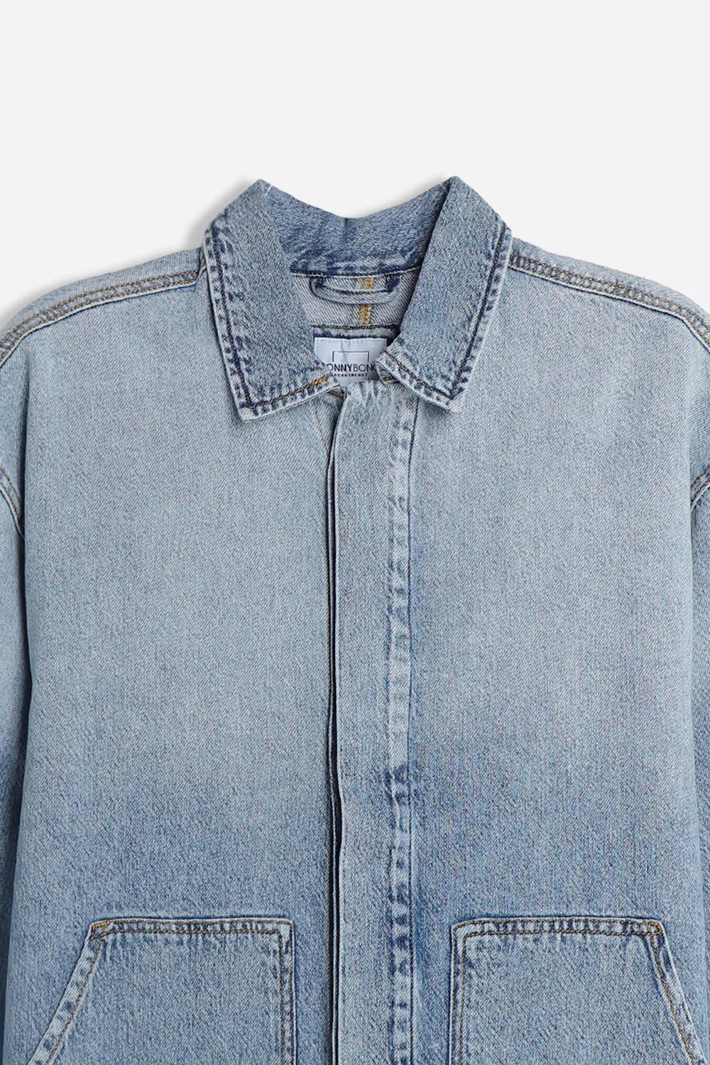 Sonny Bono Giubbotto Overshirt Denim Celeste Bottoni