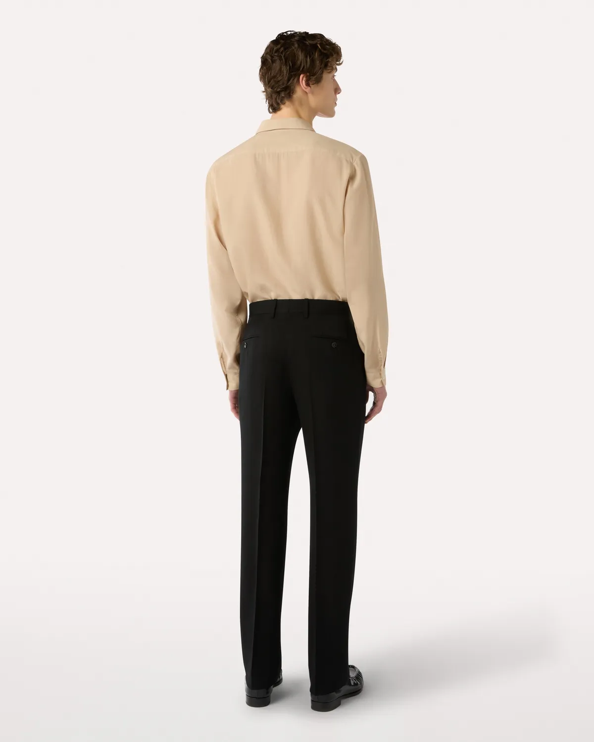 Lardini pantalone nero EcoVero viscosa e seta
