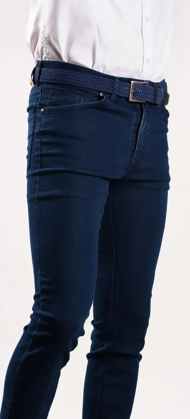 Alain Delon jeans Slim Fit blu scuro elasticizzati