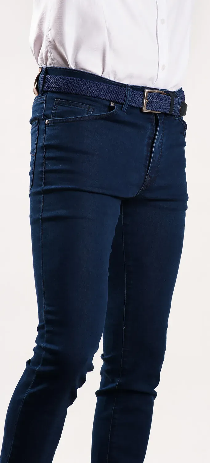 Alain Delon jeans Slim Fit blu scuro elasticizzati