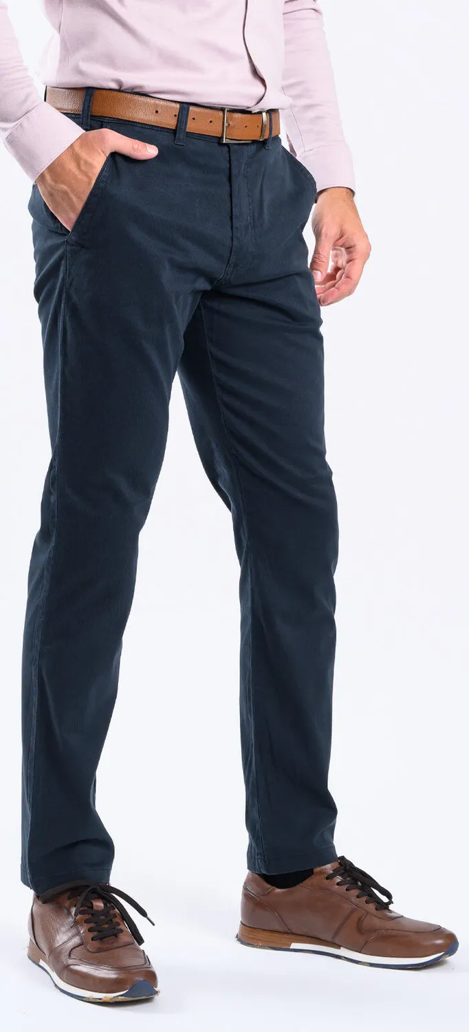 Alain Delon pantalone uomo blu rombi cotone slim fit
