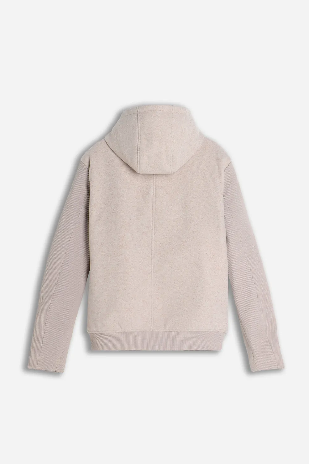 Sonny Bono Giubbotto Panno Full Zip Cappuccio Beige