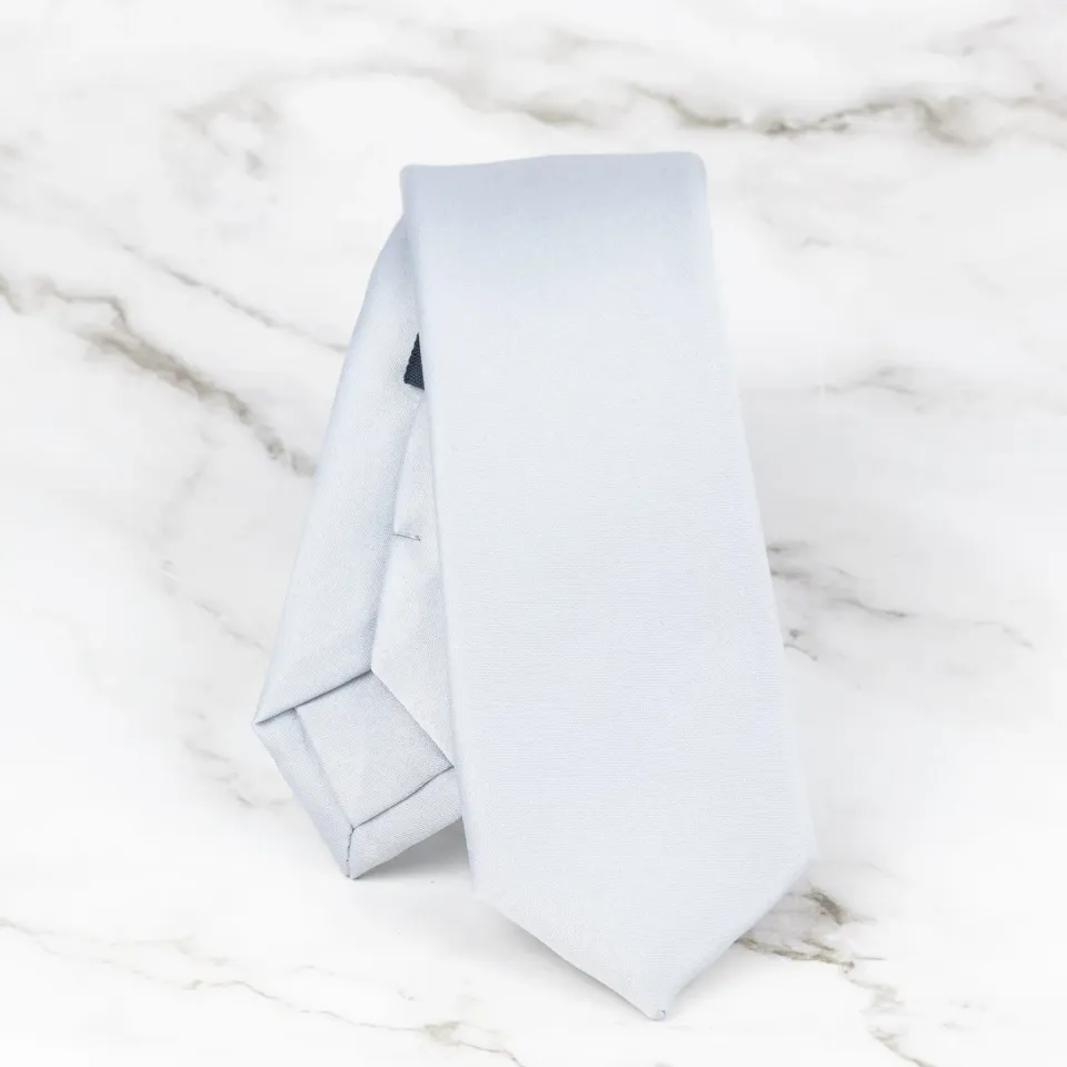 Sarti Toscani Cravatta Raso Grigio Perla 155 cm